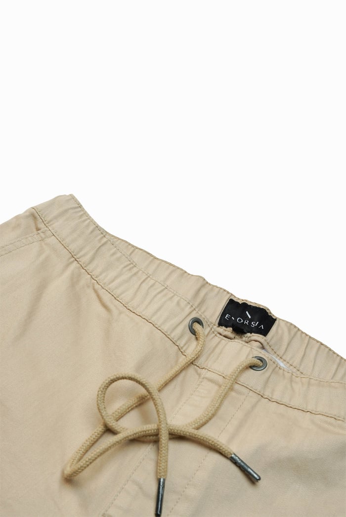 Mens Folded Hem Trousers With Drawstring