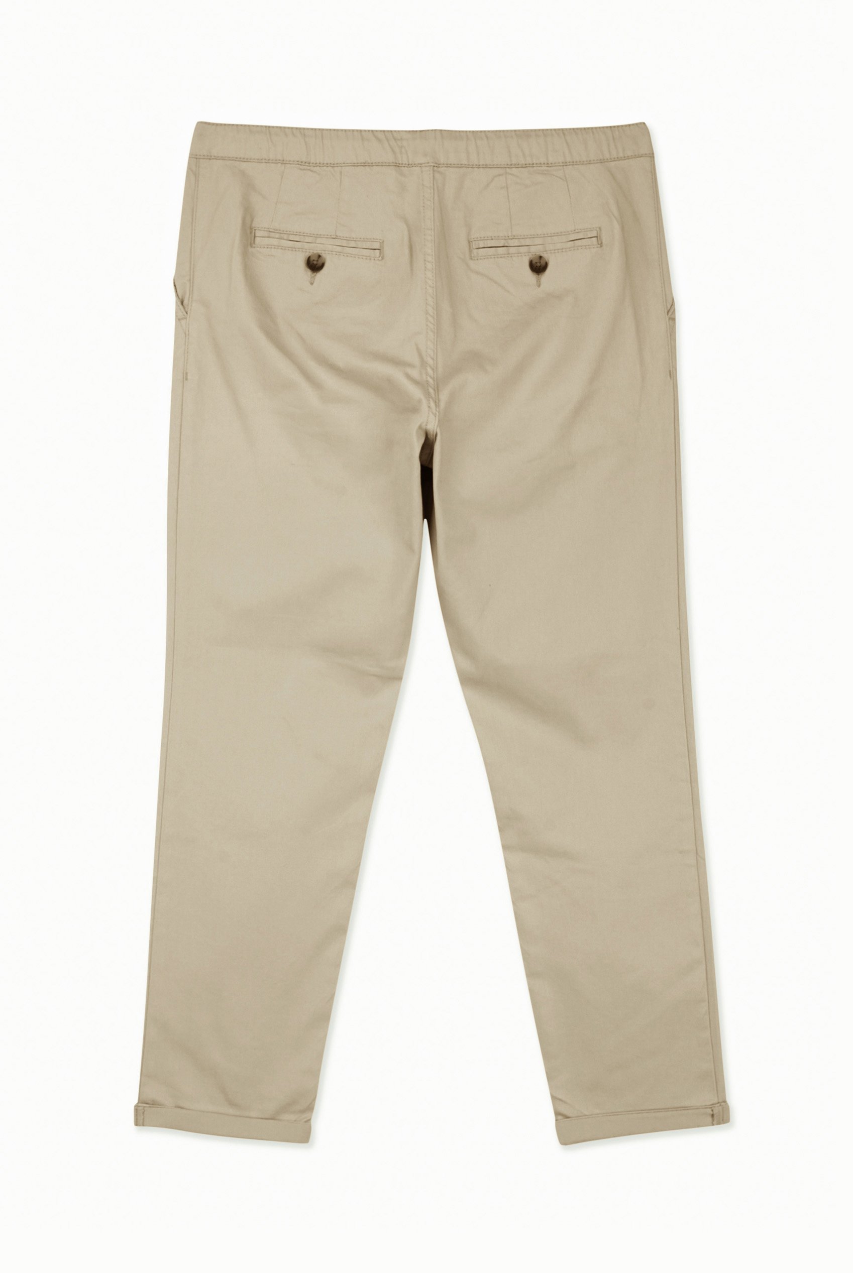 Mens Folded Hem Trousers With Drawstring