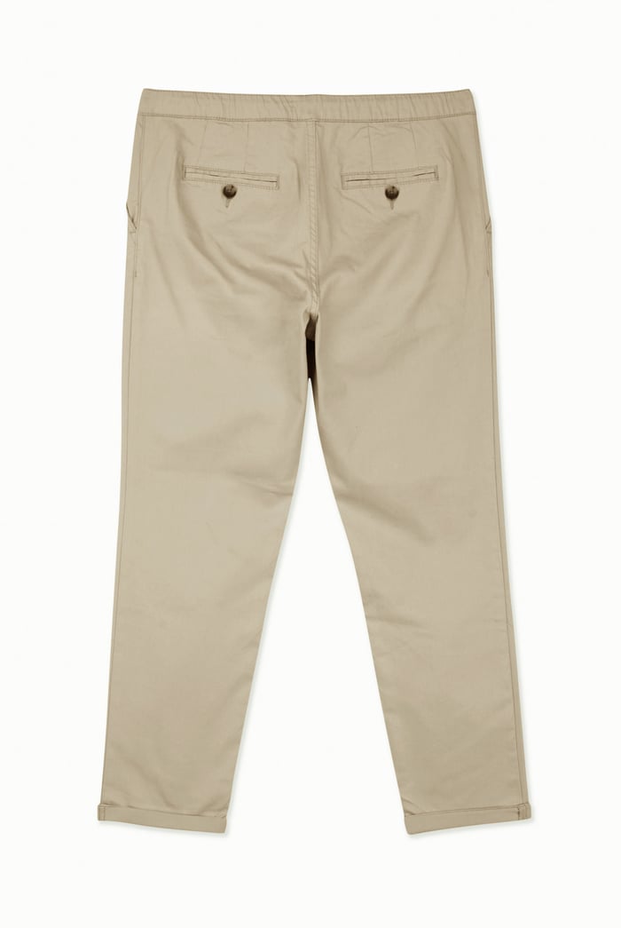 Mens Folded Hem Trousers With Drawstring