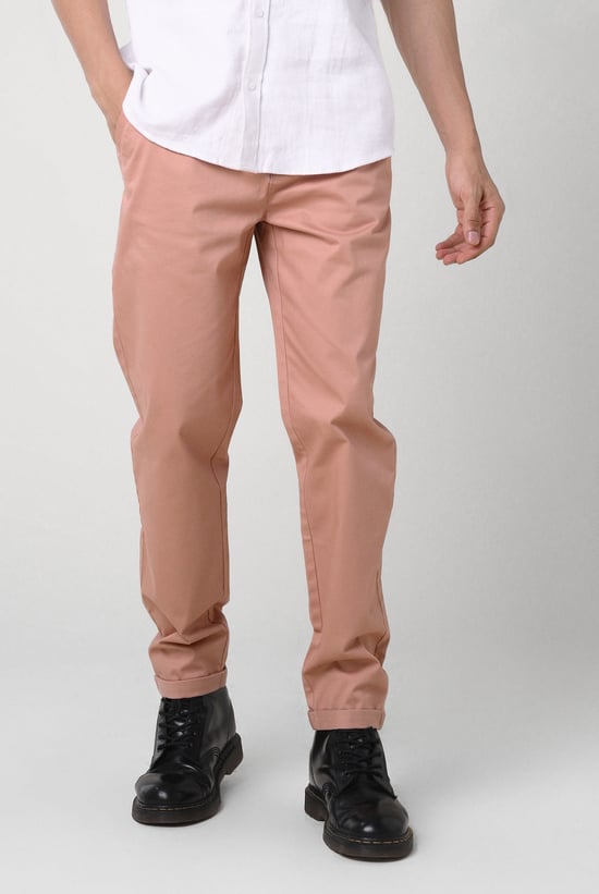 Mens Folded Hem Trousers