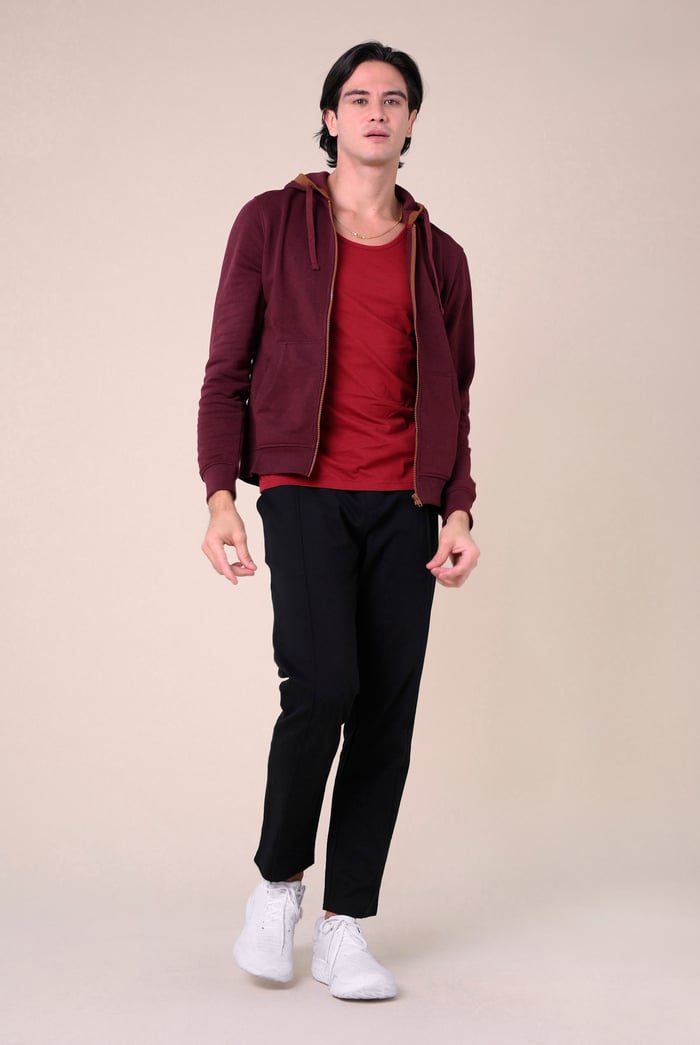 Mens Classic Front Seam Jersey Trouser