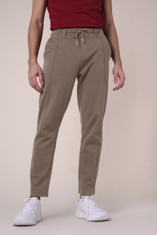 Mens Classic Front Seam Jersey Trouser