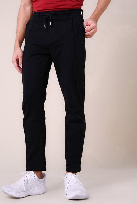 Mens Classic Front Seam Jersey Trouser