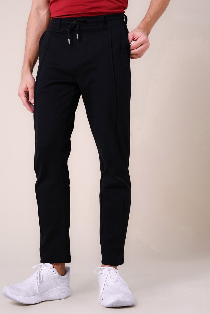 Mens Classic Front Seam Jersey Trouser