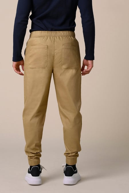 Mens Yellow Classic Twill Jogger