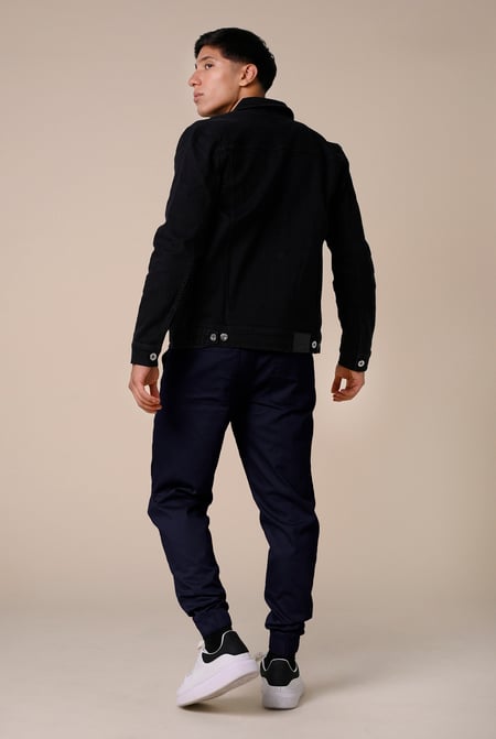 Mens Black Classic Twill Jogger