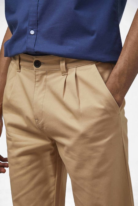 Yellow Straight Chino Trousers