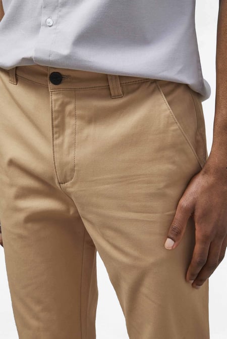 Khaki Skinny Chino Long Trousers