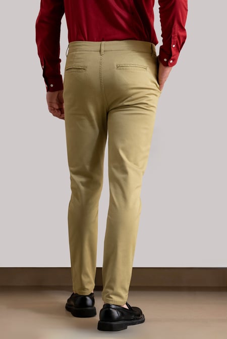 Tan Skinny Chino Long Trousers