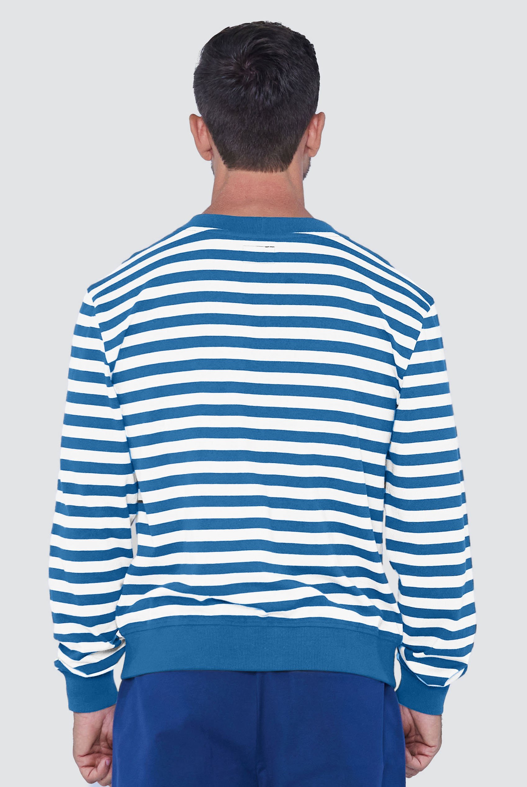 Striped V-neck Button Front Cardigan