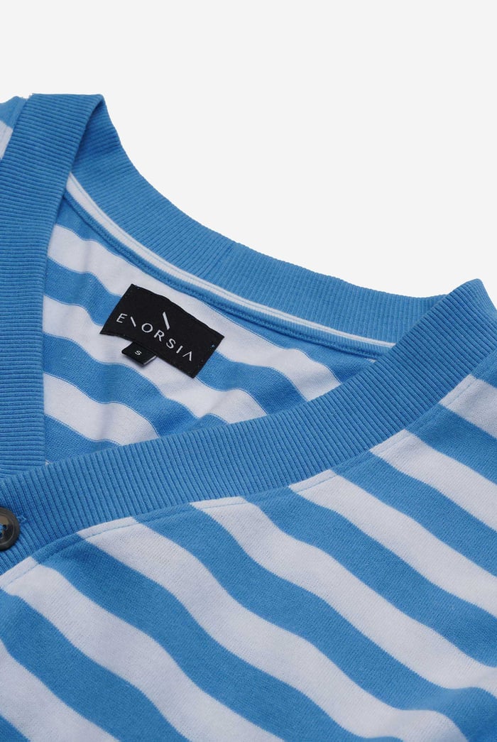 Striped V-neck Button Front Cardigan