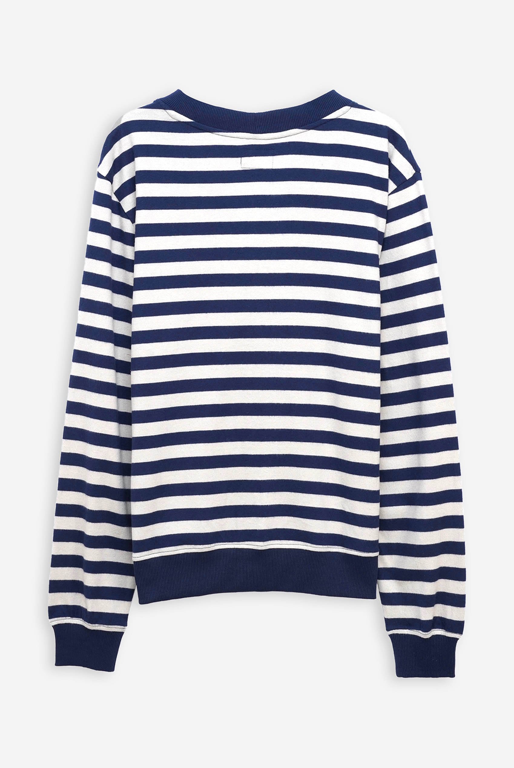Striped V-neck Button Front Cardigan