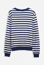 Striped V-neck Button Front Cardigan