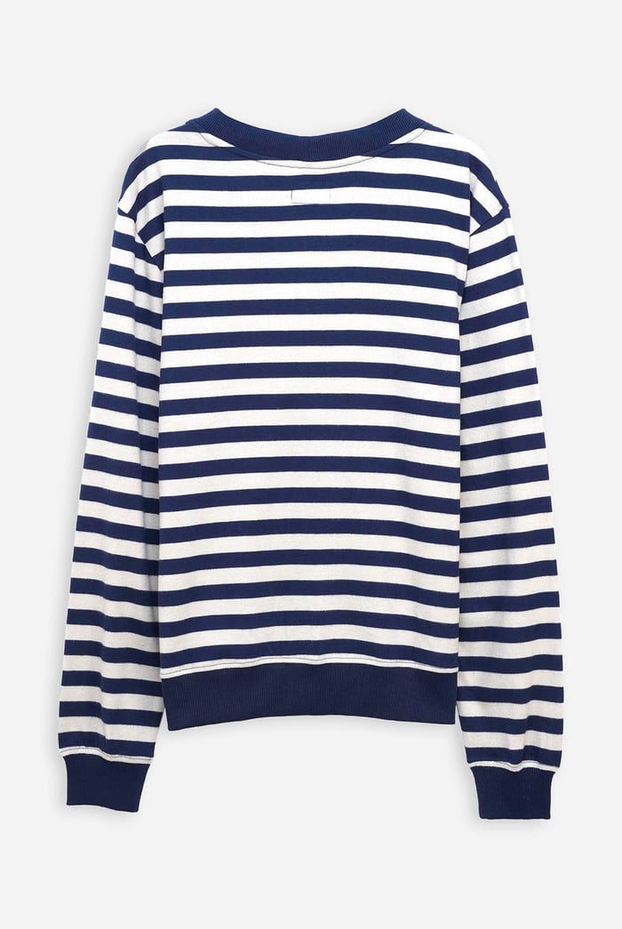 Striped V-neck Button Front Cardigan