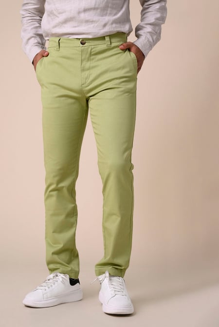 Green Slim Stretch Smart Chino Trouser