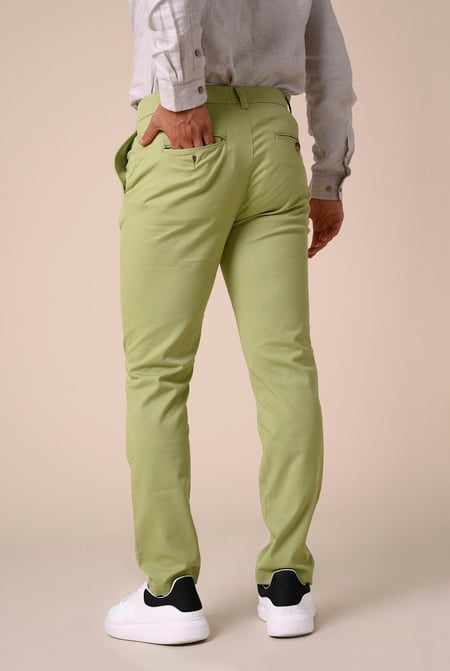 Green Slim Stretch Smart Chino Trouser