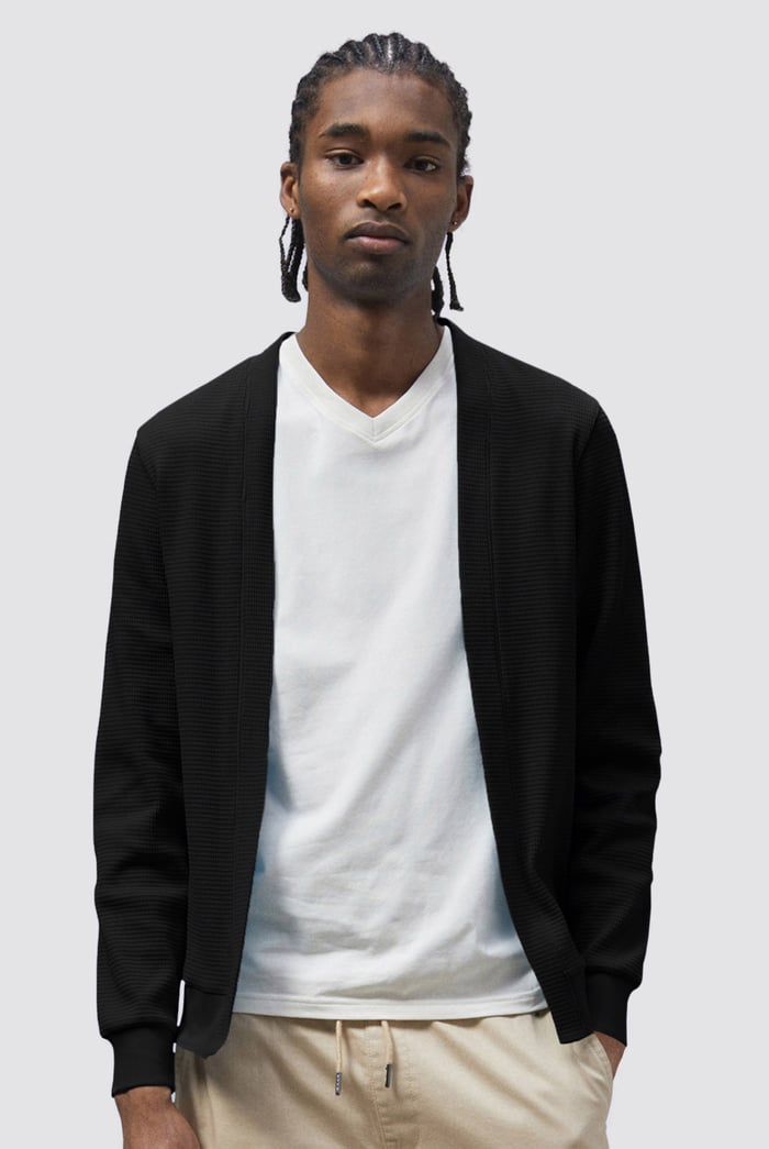 Waffle Cardigan