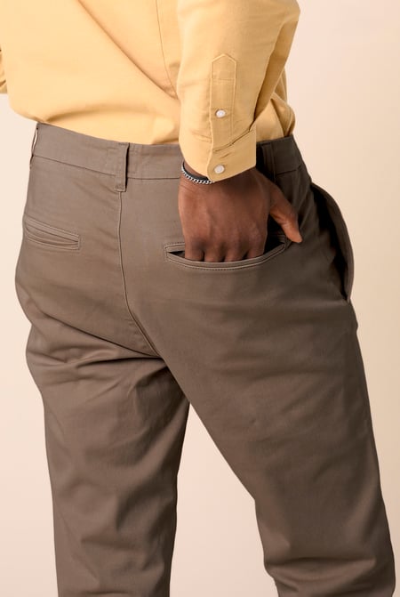 Mens Brown Semi Formal Chino Trouser