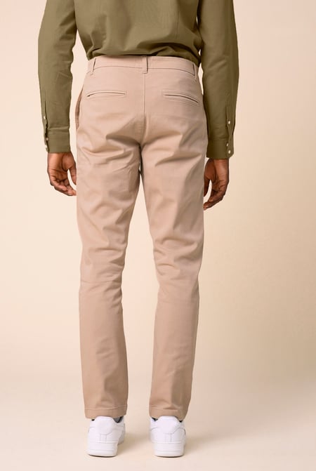 Mens Cream Semi Formal Chino Trouser