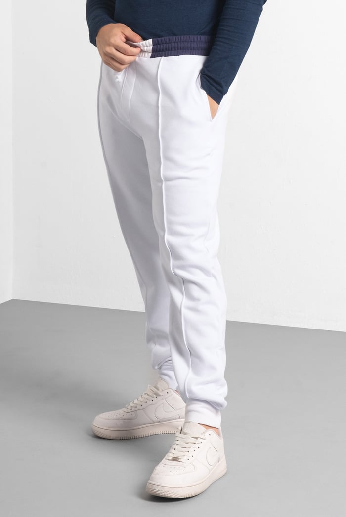 Mens Brushed Terry Jogger With Cut And Sew Waistband