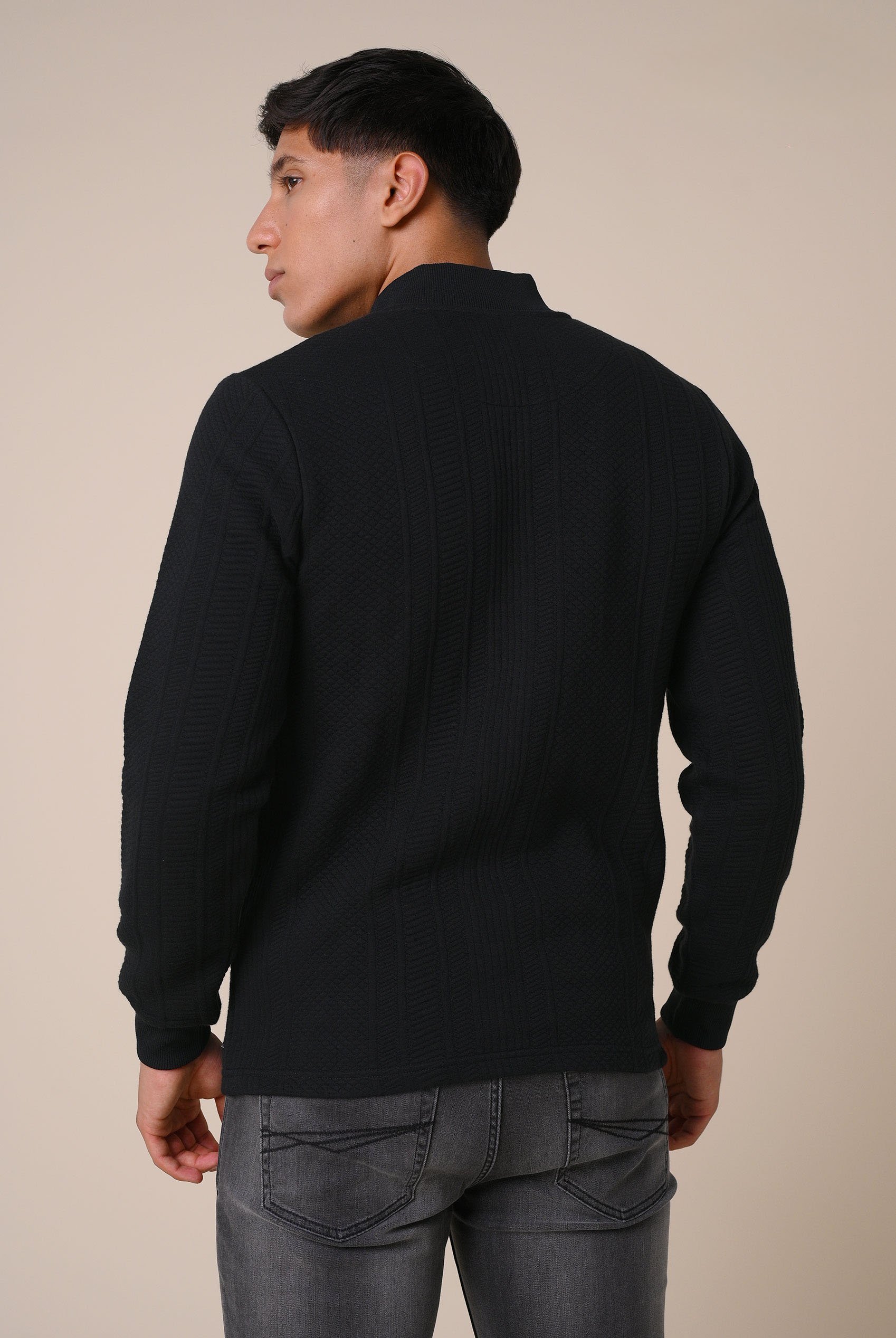 Mens Premium Texture Jersey Jacket