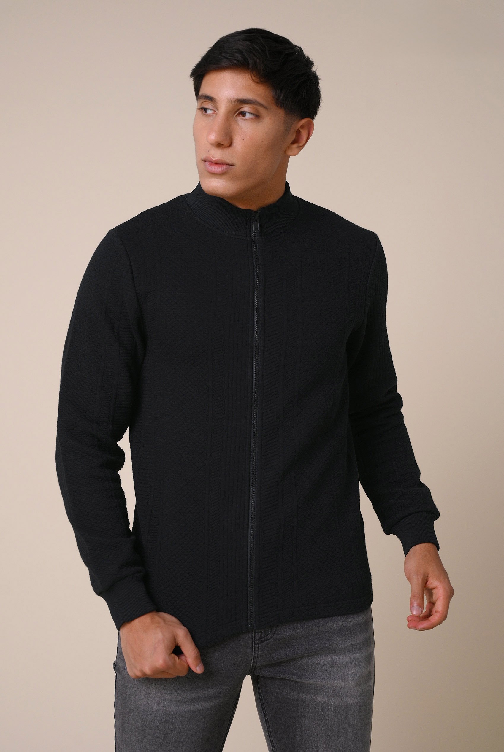 Mens Premium Texture Jersey Jacket