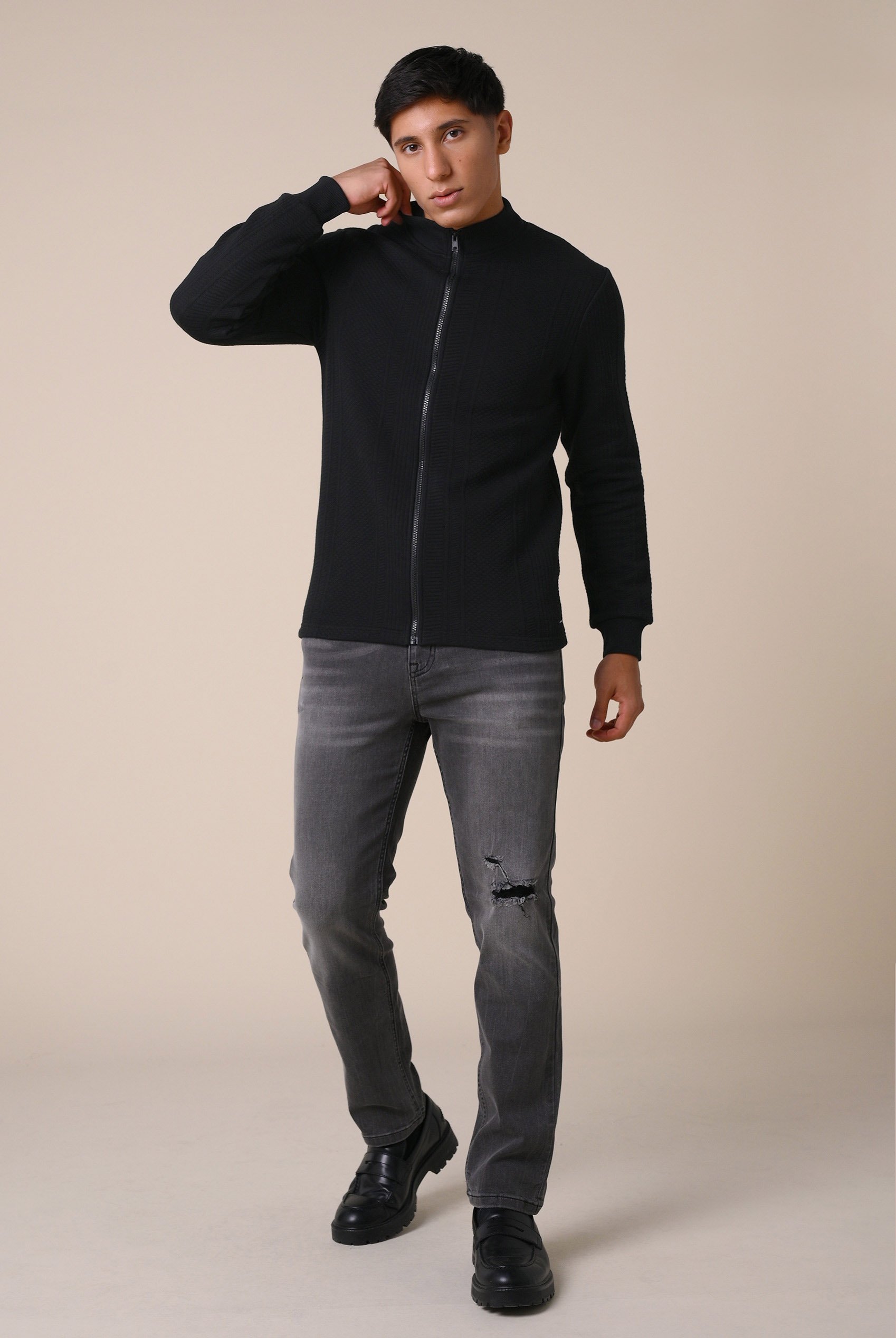 Mens Premium Texture Jersey Jacket