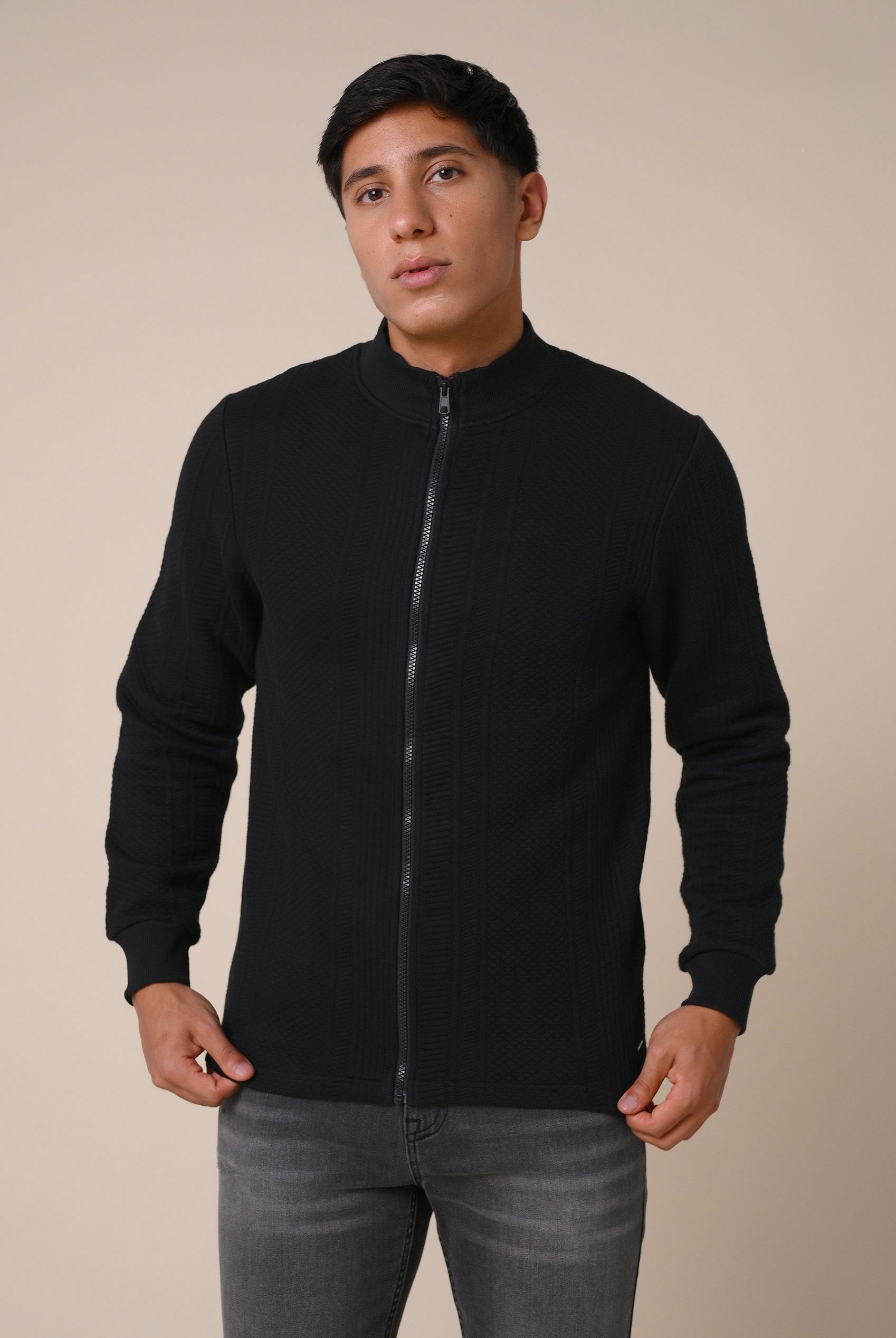 Mens Premium Texture Jersey Jacket