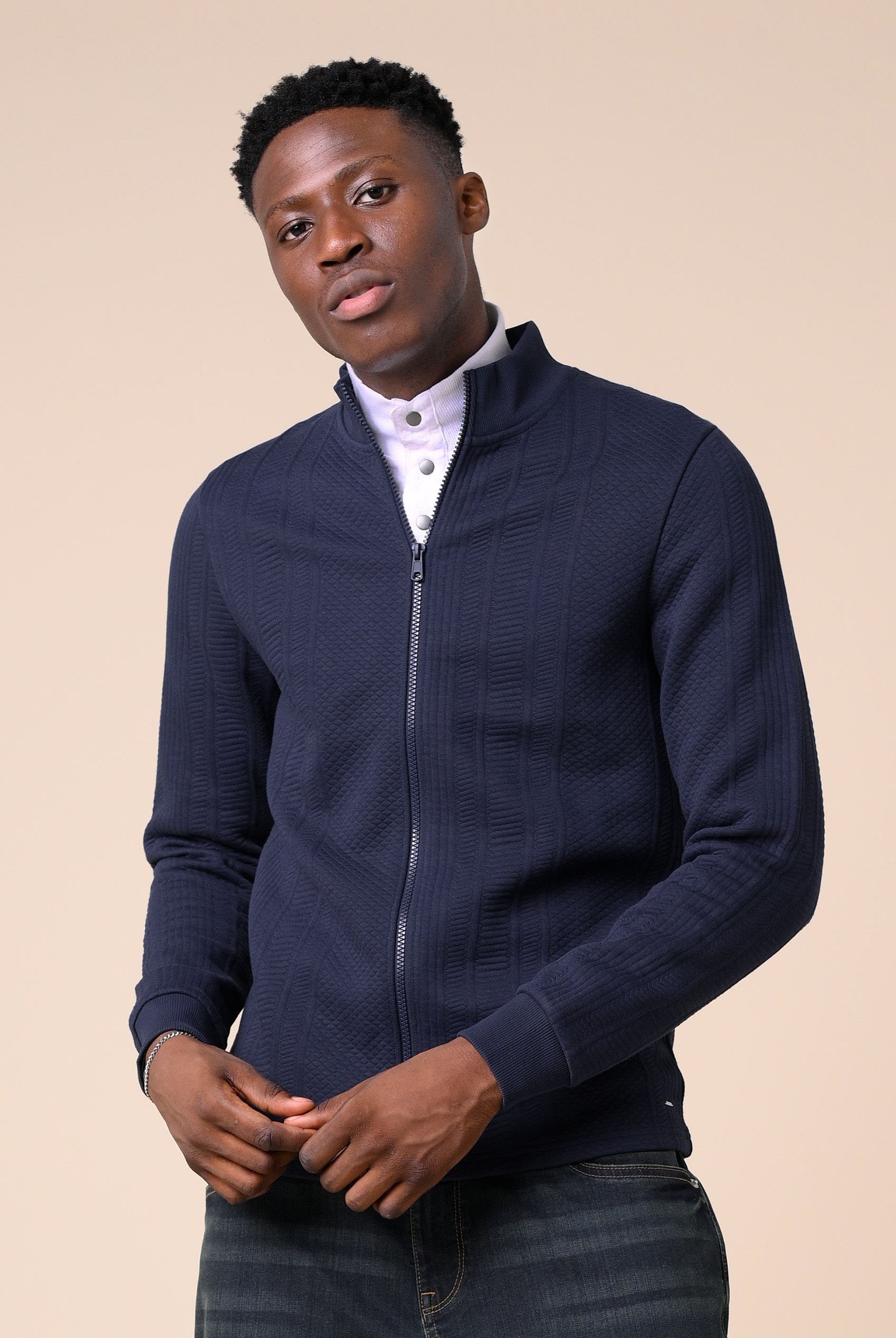 Mens Premium Texture Jersey Jacket
