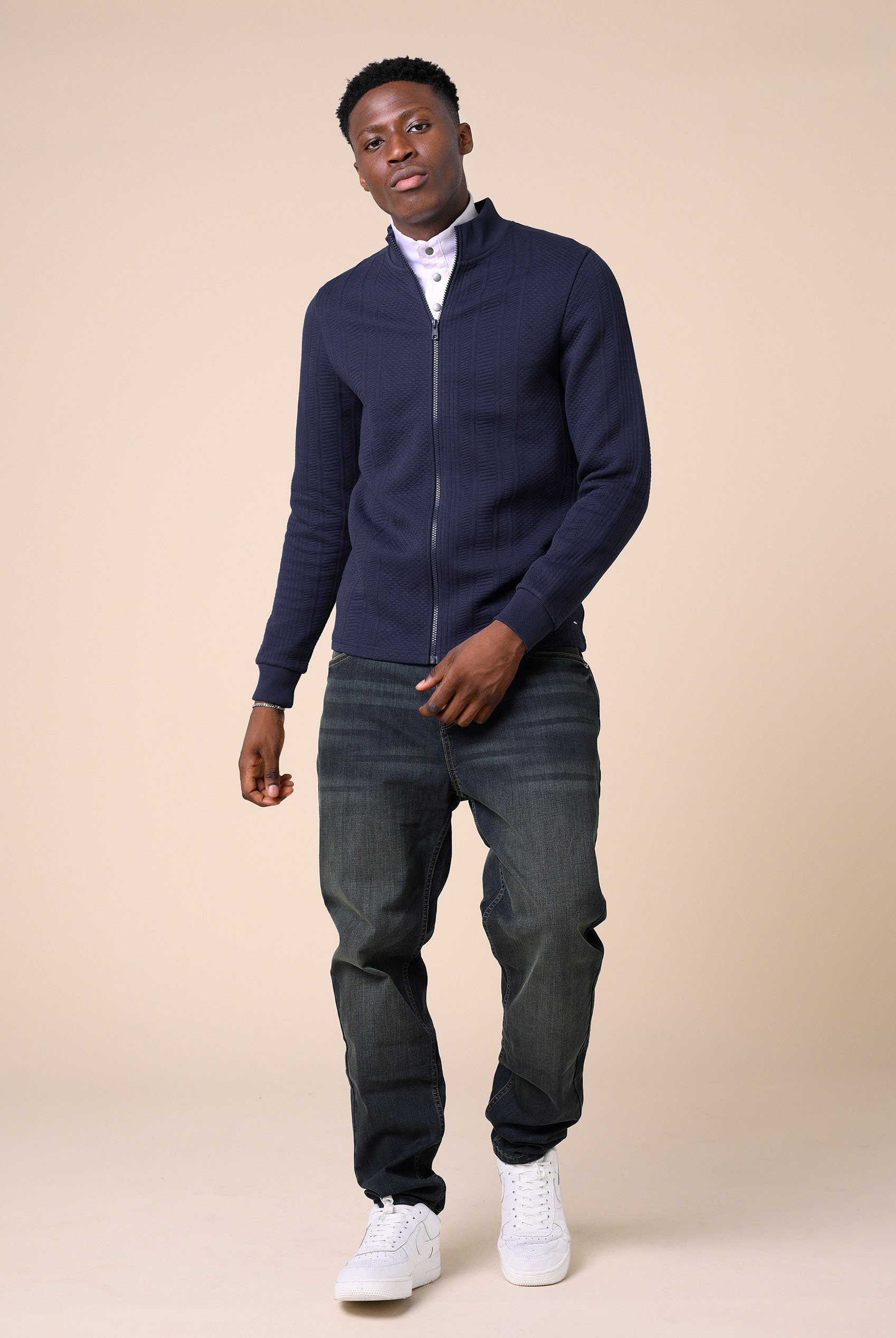 Mens Premium Texture Jersey Jacket