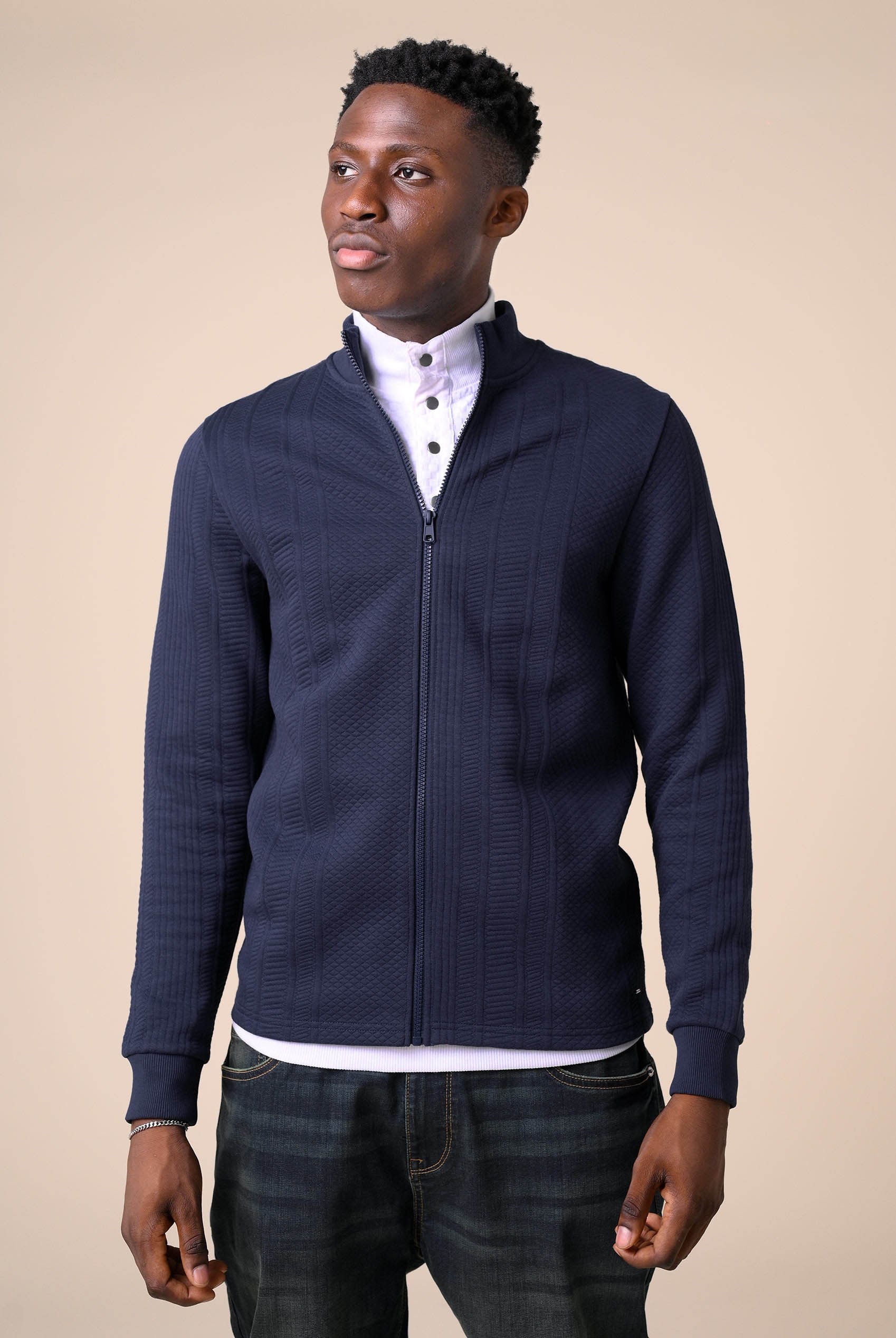 Mens Premium Texture Jersey Jacket