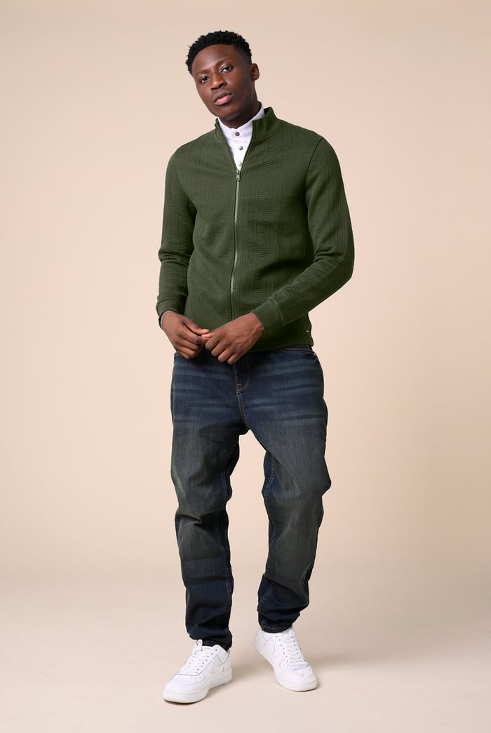 Mens Premium Texture Jersey Jacket