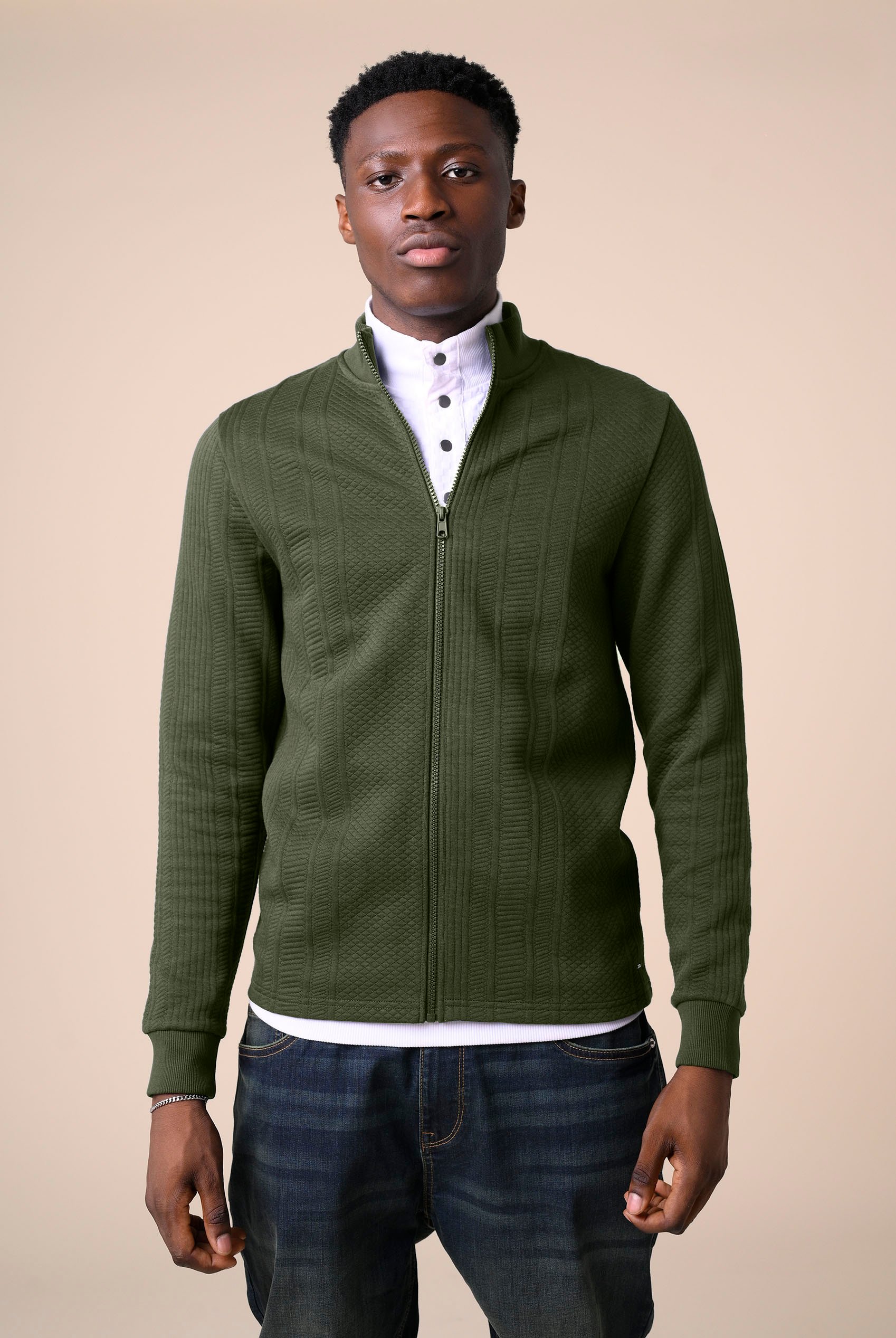 Mens Premium Texture Jersey Jacket