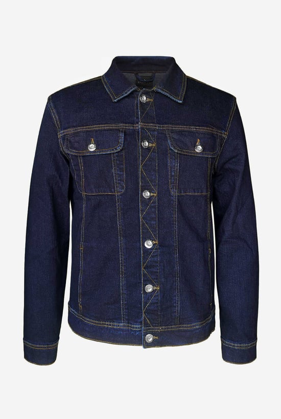 Long Sleeve Raw Denim Jacket