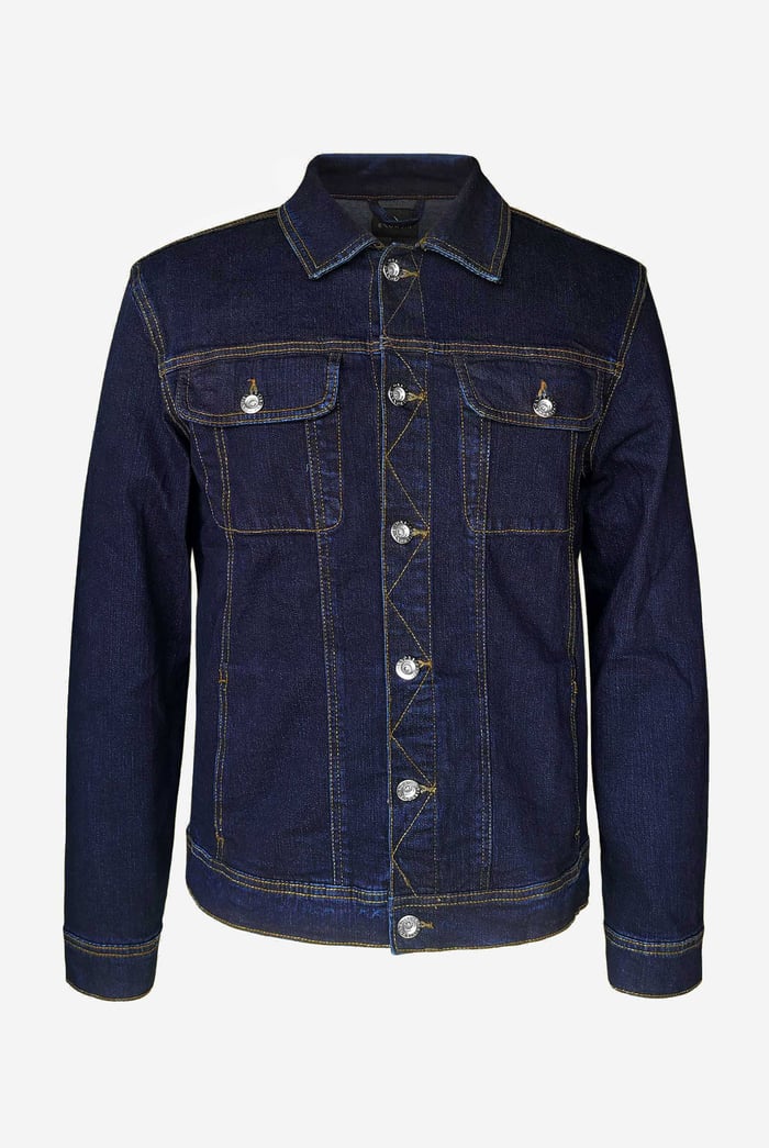 Long Sleeve Raw Denim Jacket