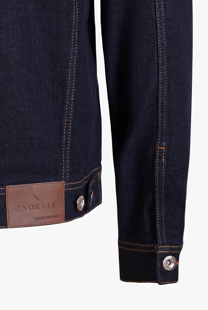 Long Sleeve Raw Denim Jacket