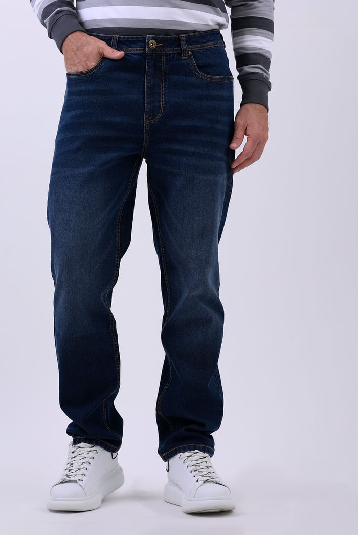 Mens Relaxed Straight Fit Jeans