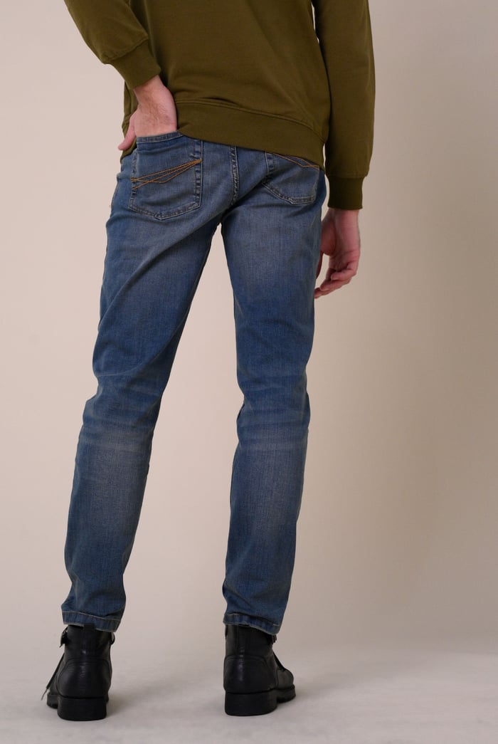 Mens Vintage Slim Fit Tapared Jeans