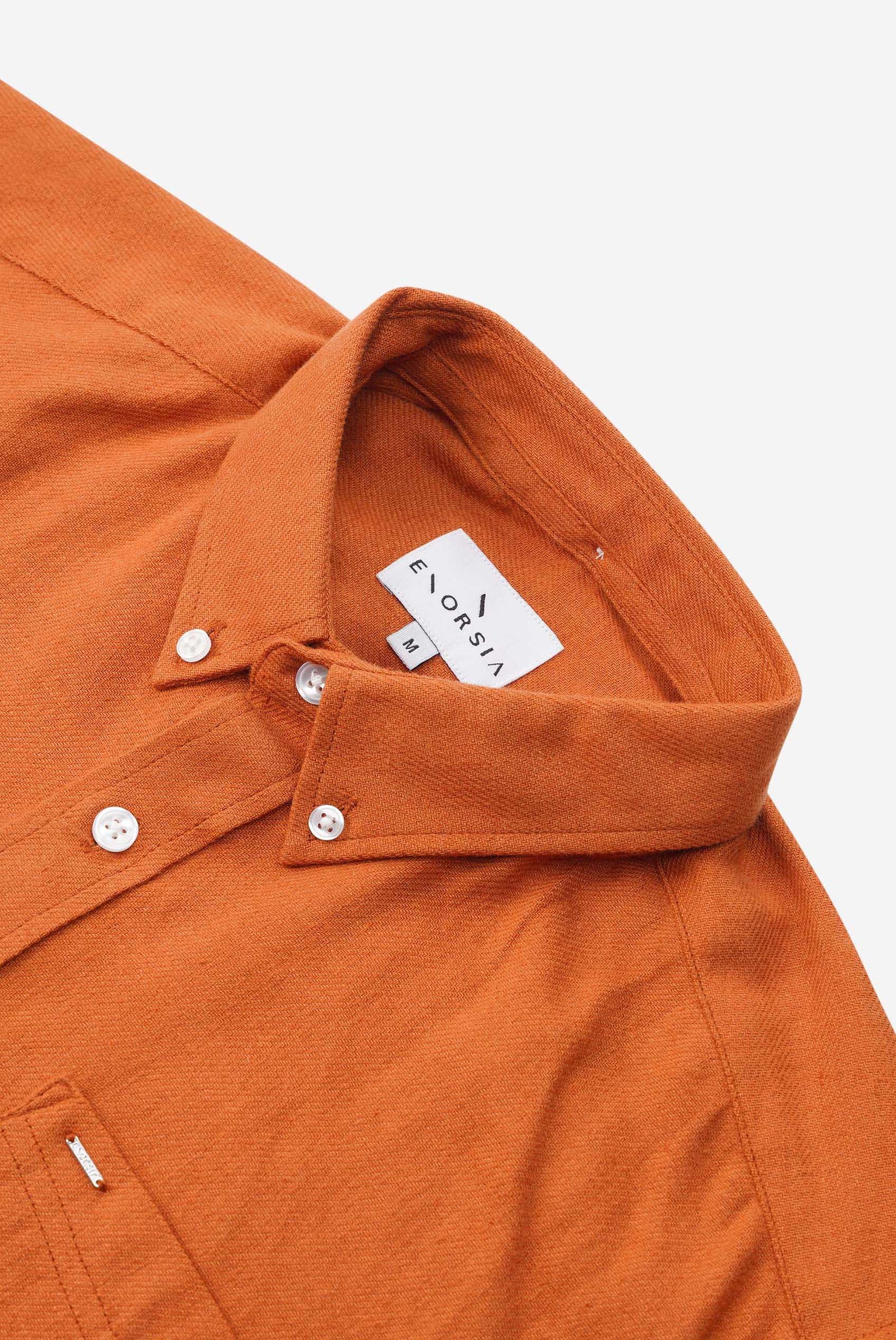 Mens Cotton Linen Roll-Up Sleeve Shirt