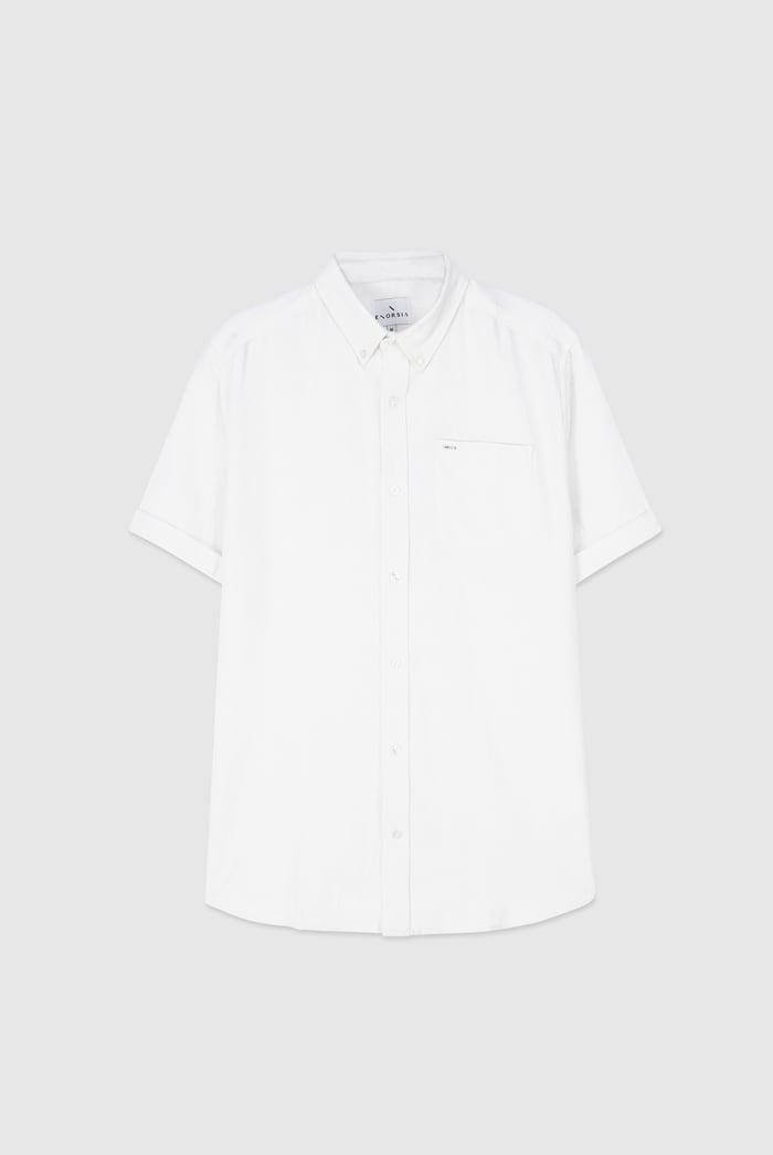 Mens Cotton Linen Roll-Up Sleeve Shirt