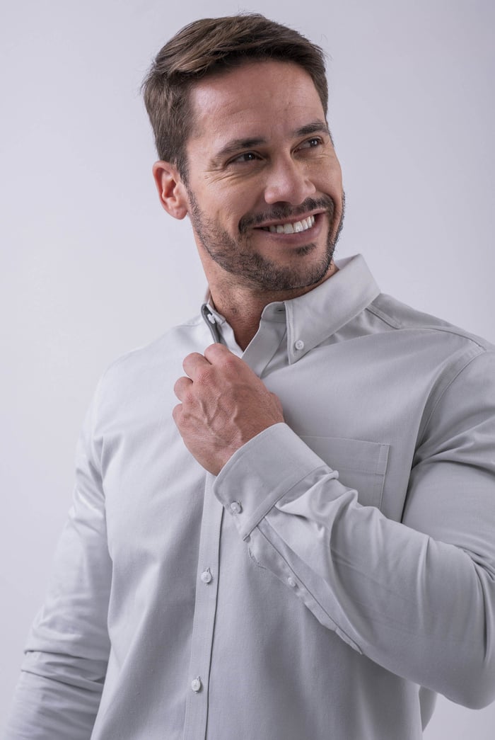 Button Down Collar Long Sleeve Shirt
