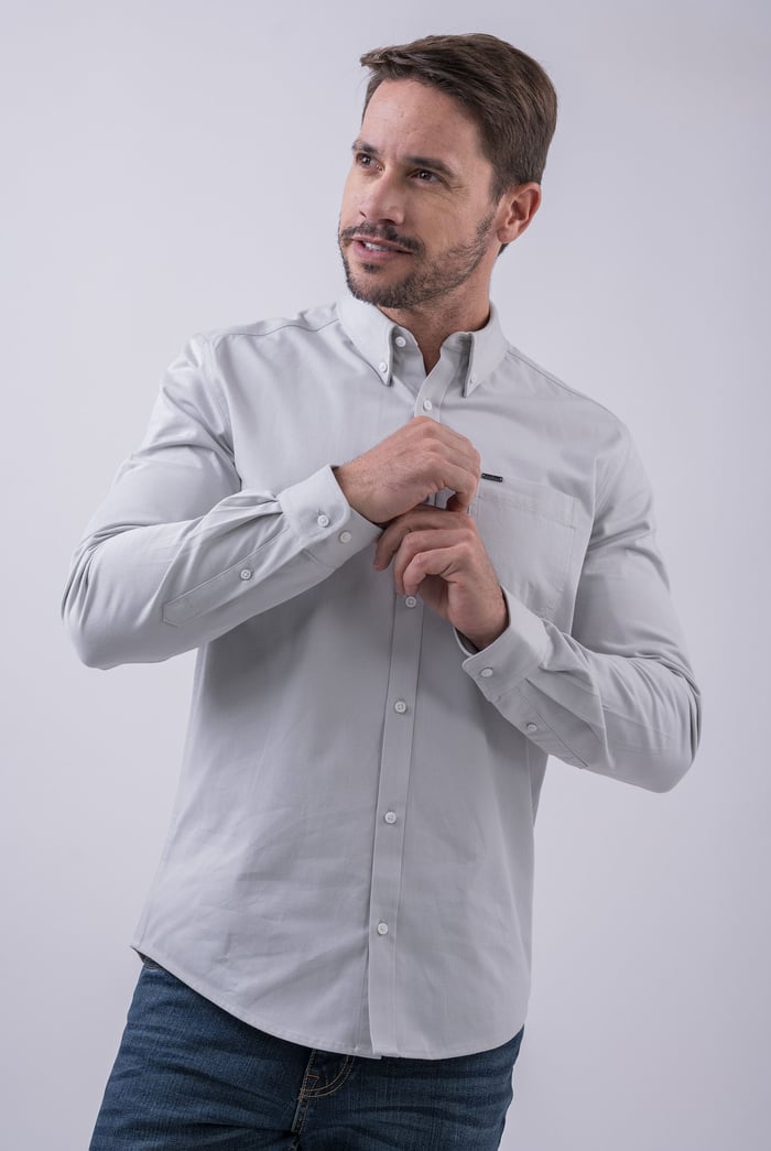 Button Down Collar Long Sleeve Shirt