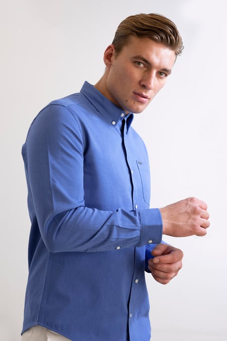 Button Down Collar Long Sleeve Shirt