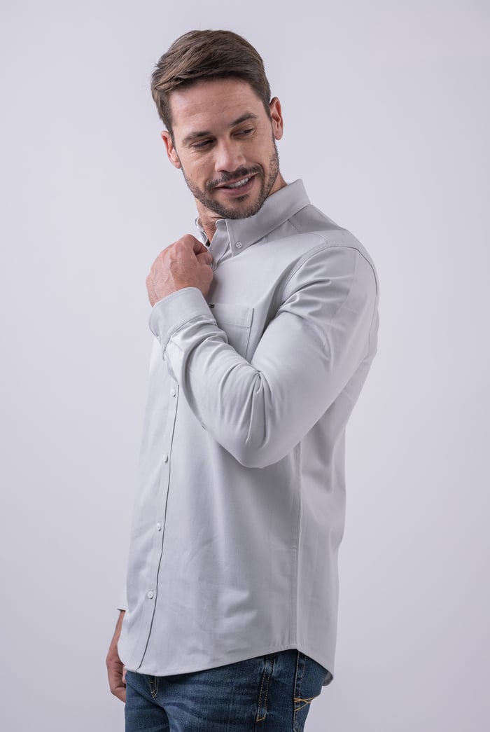 Button Down Collar Long Sleeve Shirt