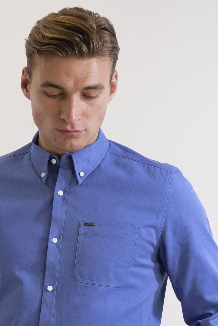 Button Down Collar Long Sleeve Shirt