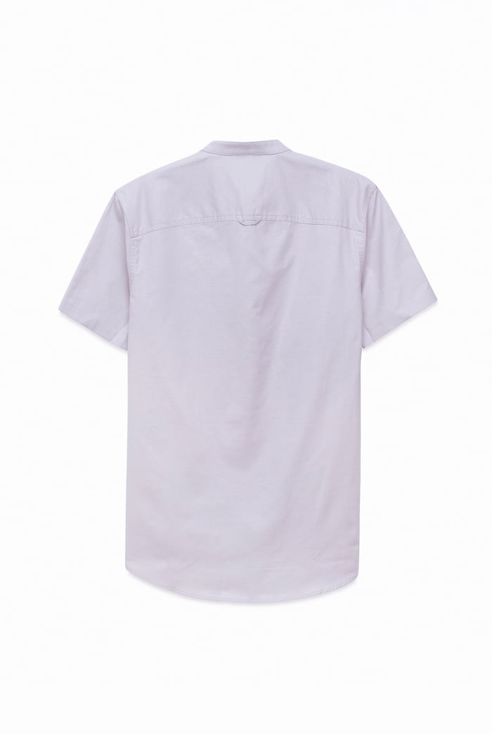 Mens Slim Fit Stand Up Collar Shirt