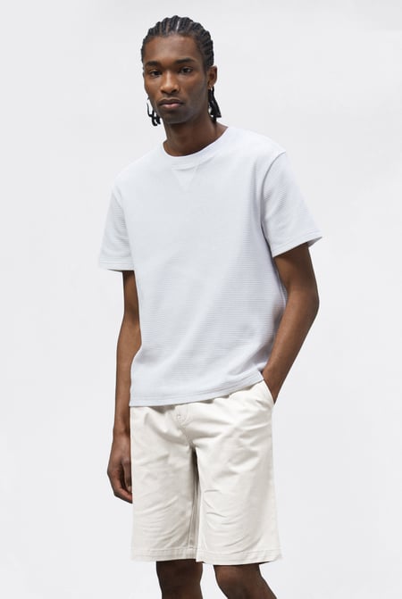 Blue Straight Leg Short Chino Shorts