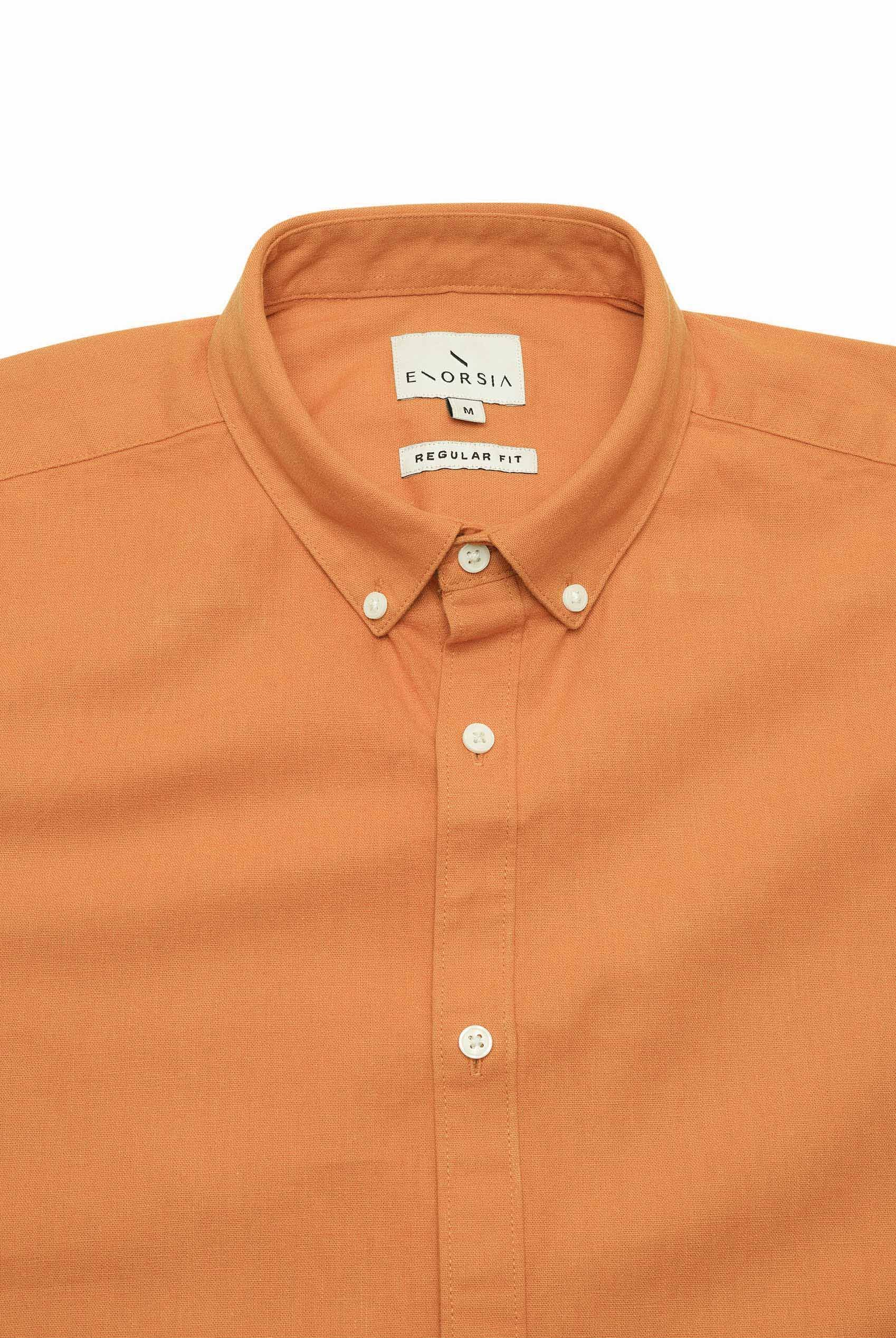 Solid Linen Blend Short Sleeve Shirt