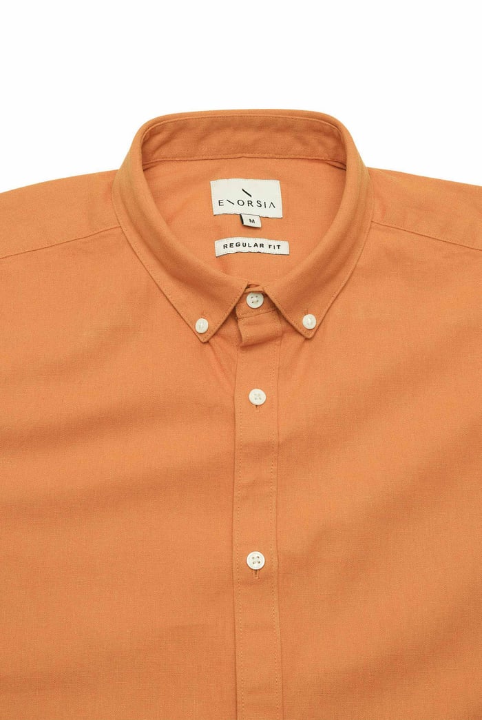 Solid Linen Blend Short Sleeve Shirt