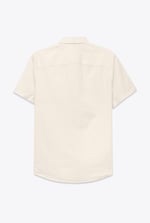Solid Linen Blend Short Sleeve Shirt